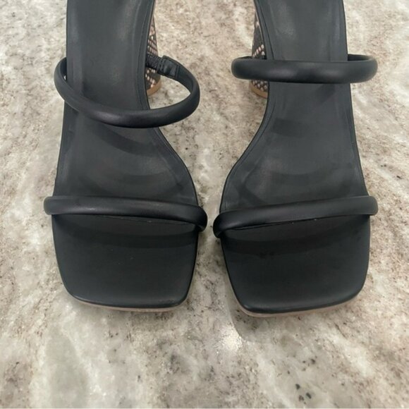 A New Day Thin Strap Heeled Pumps Black Snake Size 7 - Picture 5 of 11